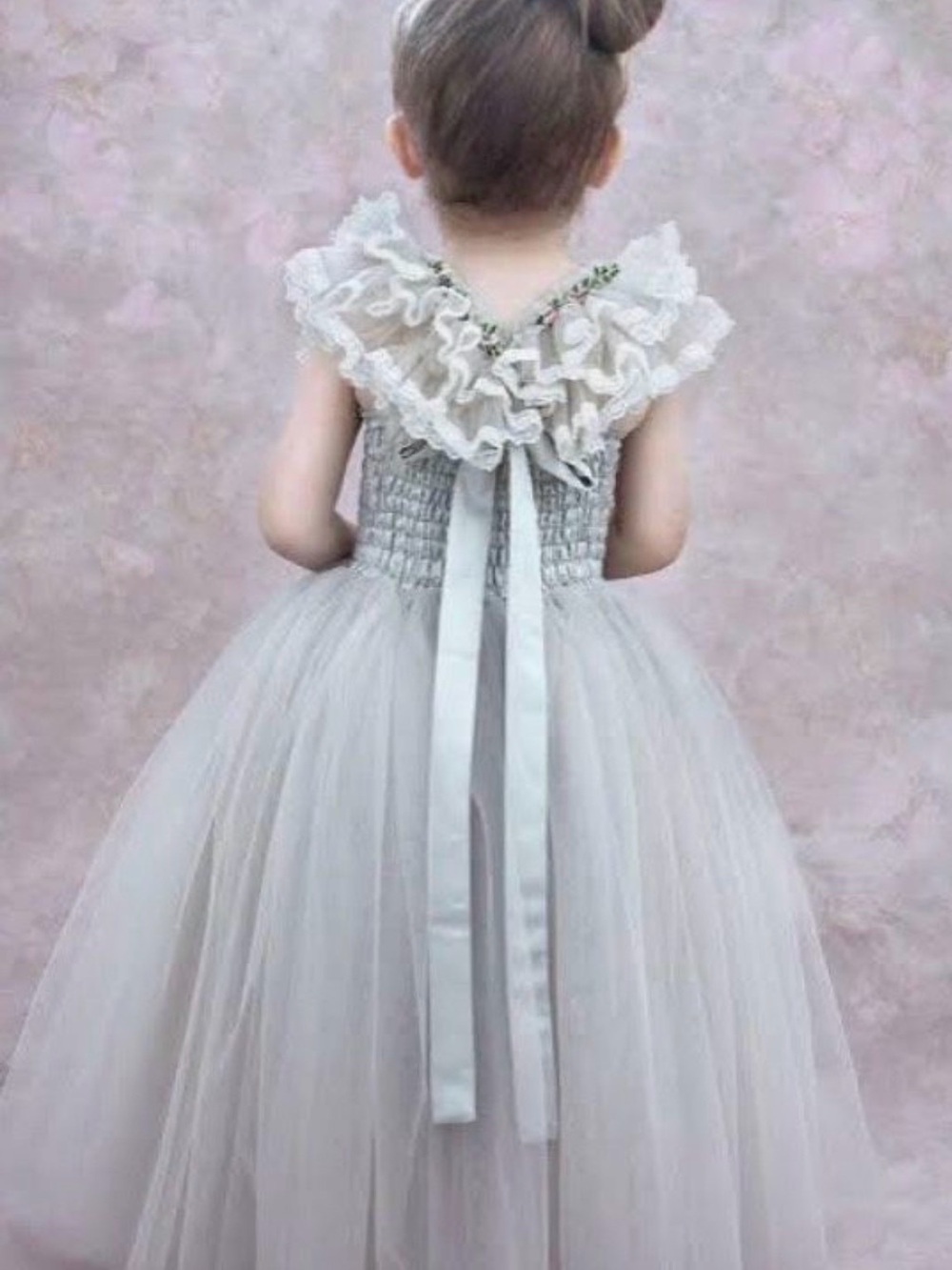 Dollcake- A Hint Of Grey Fancy Frock- Size 7